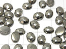 [Video] Pyrite Loose stone Oval Rose Cut 8x6mm 3pcs