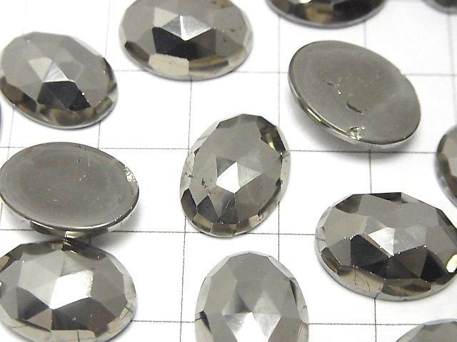 [Video]Pyrite Loose stone Oval Rose Cut 16x12mm 1pc