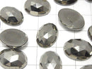 [Video]Pyrite Loose stone Oval Rose Cut 16x12mm 1pc