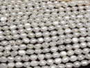 [Video] Fresh Water Pearl AA+ Baroque-Rice 7x5x4mm White 1strand beads (aprx.14inch/34cm)