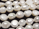 [Video] Fresh Water Pearl AA Baroque 7-10mm White 1strand beads (aprx.14inch/34cm)