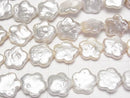 [Video] Fresh Water Pearl AA+ Flower 12x12x3mm White half or 1strand beads (aprx.15inch/37cm)