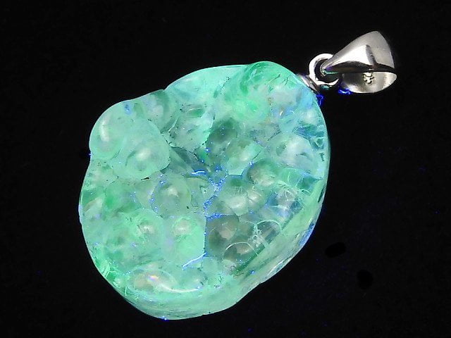 [Video][One of a kind] High Quality Hyalite Opal AAA- Pendant Silver925 NO.203