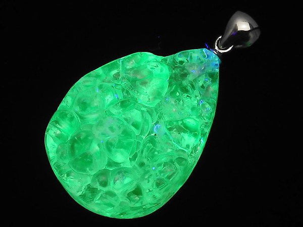 [Video][One of a kind] High Quality Hyalite Opal AAA- Pendant Silver925 NO.207