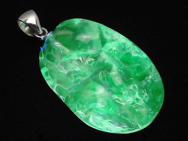 [Video][One of a kind] High Quality Hyalite Opal AAA- Pendant Silver925 NO.209