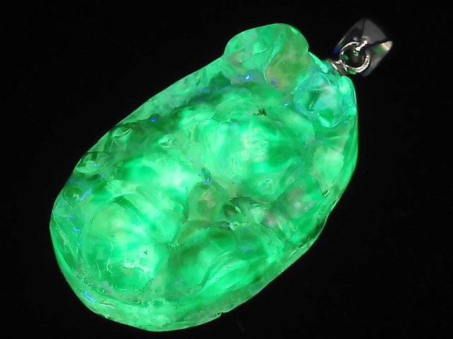 [Video][One of a kind] High Quality Hyalite Opal AAA- Pendant Silver925 NO.213