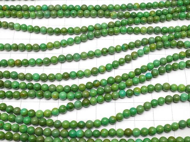 Magnesite Turquoise Round 4mm [Green] 1strand beads (aprx.15inch/36cm)