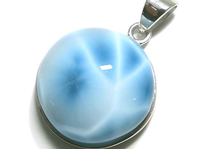 [Video][One of a kind] Larimar Pectolite AAA Pendant Silver925 NO.1