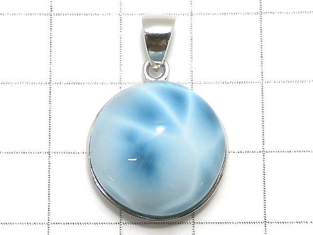 [Video][One of a kind] Larimar Pectolite AAA Pendant Silver925 NO.1