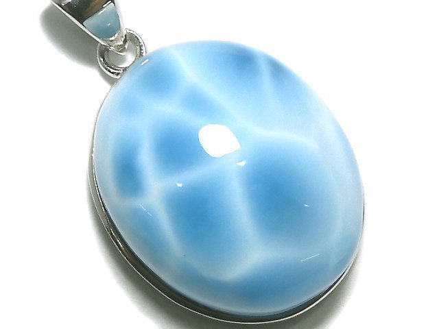 [Video][One of a kind] Larimar Pectolite AAA Pendant Silver925 NO.2