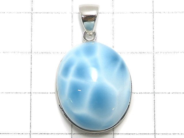 [Video][One of a kind] Larimar Pectolite AAA Pendant Silver925 NO.2