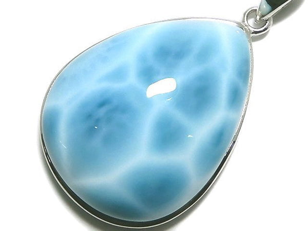 [Video][One of a kind] Larimar Pectolite AAA Pendant Silver925 NO.4