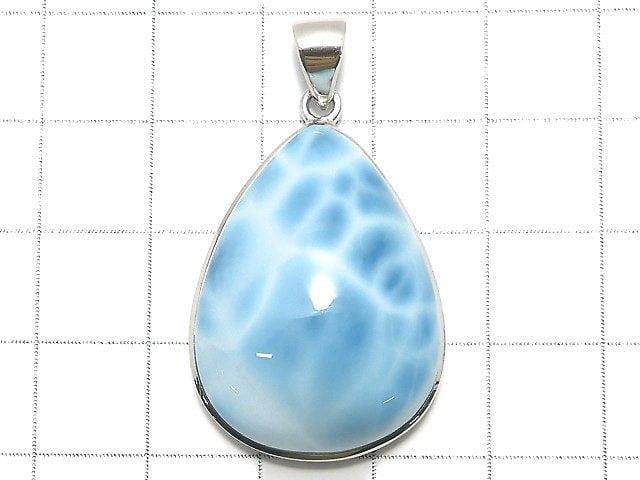 [Video][One of a kind] Larimar Pectolite AAA Pendant Silver925 NO.5