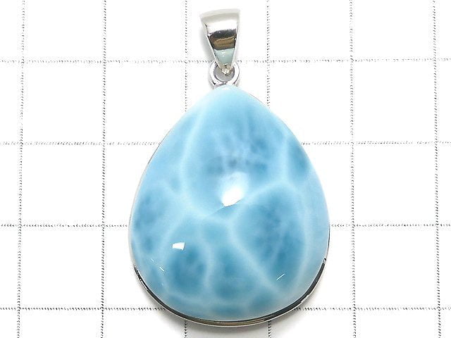 [Video][One of a kind] Larimar Pectolite AAA Pendant Silver925 NO.6