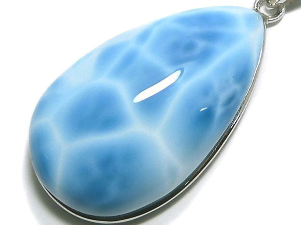 [Video][One of a kind] Larimar Pectolite AAA Pendant Silver925 NO.10