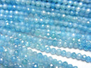 [Video]High Quality! Cubic Zirconia AAA Faceted Round 2mm [Light Blue] 1strand beads (aprx.15inch/36cm)