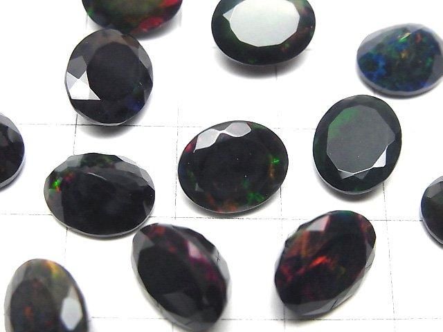 [Video]High Quality Black Opal AAA- Loose stone Oval Faceted 11x9mm 2pcs