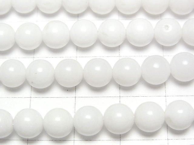 [Video] White Opal AAA- Round 6.5mm 1strand beads (aprx.15inch/37cm)