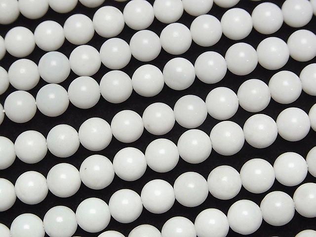 [Video] White Opal AAA- Round 6.5mm 1strand beads (aprx.15inch/37cm)
