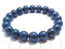 [Video][One of a kind] Meteorite (Altai meteorite) Round 10mm Blue Bracelet NO.2