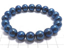 [Video][One of a kind] Meteorite (Altai meteorite) Round 10mm Blue Bracelet NO.4