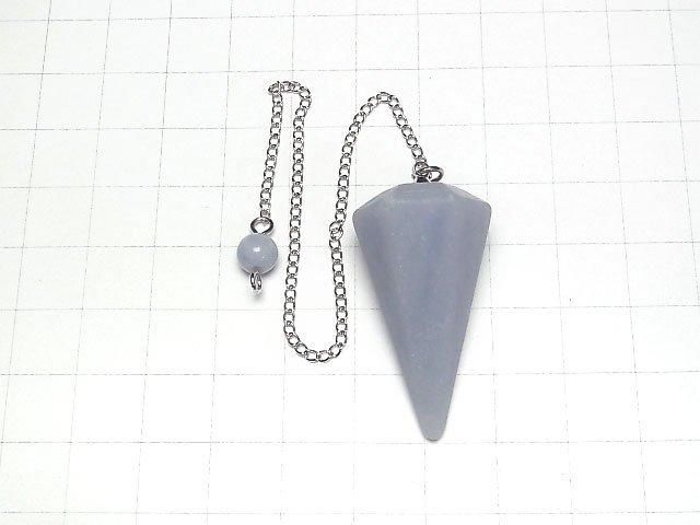 [Video]Angelite AA++ Pendulum 36x20x20mm with chain 1pc