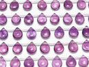 [Video] Purple Fluorite AAA- Pear shape (Smooth) 12x9mm 1strand beads (aprx.7inch/18cm)