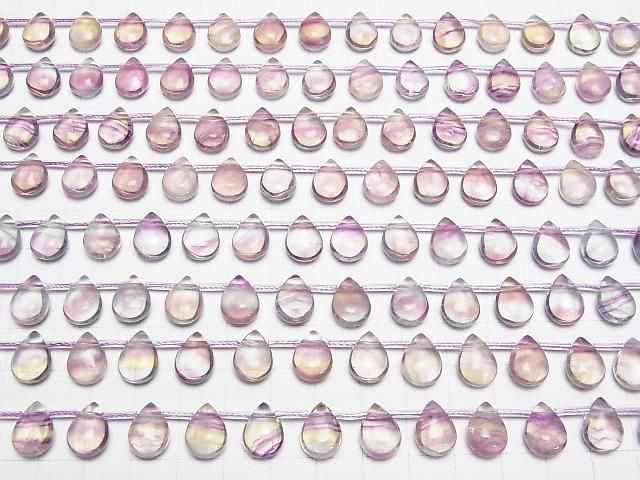 [Video] Multicolor Fluorite AA++ Pear shape (Smooth) 12x9mm 1strand beads (aprx.7inch/18cm)