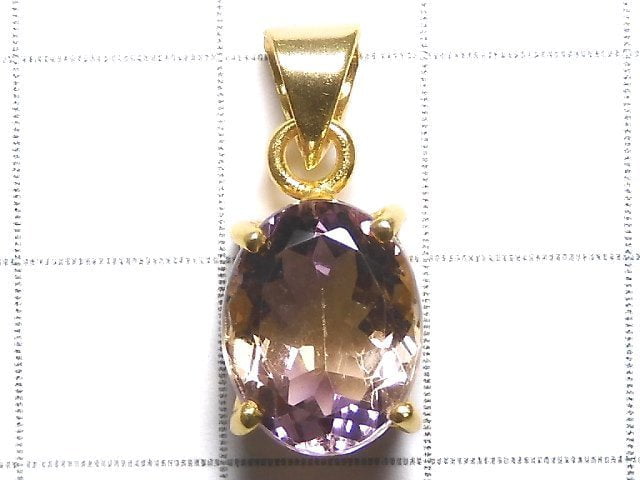 [Video][One of a kind] High Quality Ametrine AAA Faceted Pendant 18KGP NO.218