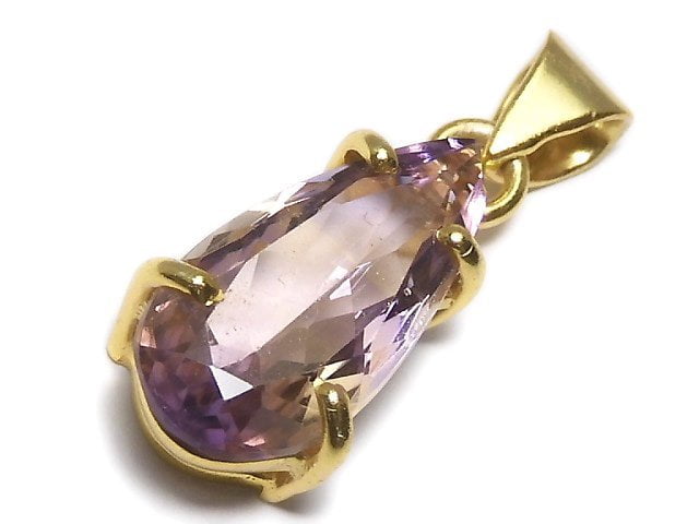 [Video][One of a kind] High Quality Ametrine AAA Faceted Pendant 18KGP NO.221