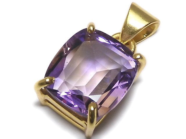 [Video][One of a kind] High Quality Ametrine AAA Faceted Pendant 18KGP NO.223