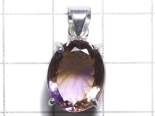 [Video][One of a kind] High Quality Ametrine AAA Faceted Pendant Silver925 NO.227