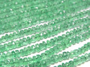 [Video]High Quality Columbia Emerald AAAA Faceted Button Rondelle half or 1strand beads (aprx.15inch/38cm)