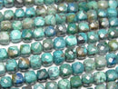 [Video] High Quality! Chrysocolla AA++ Cube Shape 4x4x4mm half or 1strand beads (aprx.15inch/37cm)