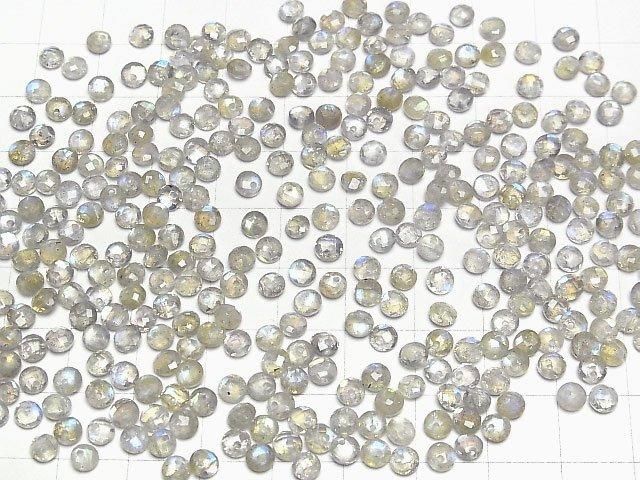 [Video]High Quality Labradorite AA++ Faceted Coin 4x4mm 10pcs