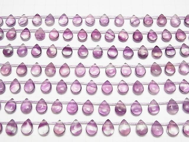 [Video] Multicolor Fluorite AAA- Pear shape (Smooth) 12x9mm 1strand beads (aprx.7inch/18cm)