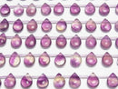 [Video] Purple Fluorite AAA- Pear shape (Smooth) 12x9mm 1strand beads (aprx.7inch/18cm)