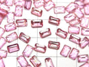 [Video]High Quality Pink Topaz AAA Loose stone Rectangle Faceted 6x4mm 3pcs