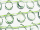 [Video] Green Fluorite AAA- Pear shape (Smooth) 12x9x5mm 1strand beads (aprx.7inch/18cm)