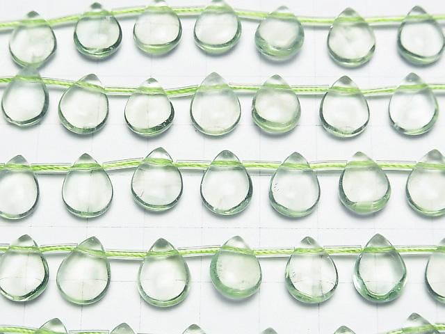 [Video] Green Fluorite AAA- Pear shape (Smooth) 12x9x5mm 1strand beads (aprx.7inch/18cm)