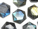 [Video]Labradorite AA++ Hexagram 31x27mm 1pc