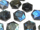 [Video]Labradorite AA++ Hexagram 31x27mm 1pc