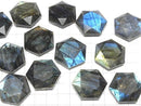 [Video]Labradorite AA++ Hexagram 31x27mm 1pc