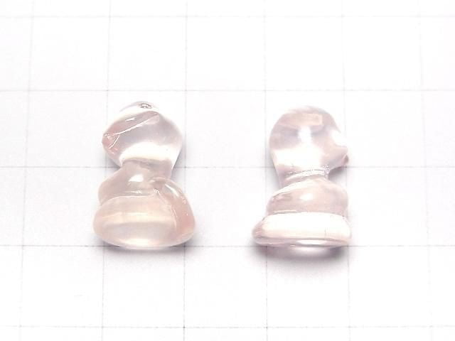 [Video]Rose Quartz AAA Snake Motif 17x12mm [Undrilled] 1pc