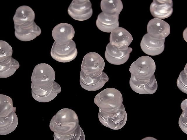 [Video]Rose Quartz AAA Snake Motif 17x12mm [Undrilled] 1pc