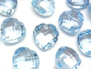 [Video]High Quality Sky Blue Topaz AAA Heart cut 12x12mm 1pc