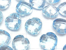 [Video]High Quality Sky Blue Topaz AAA Heart cut 12x12mm 1pc