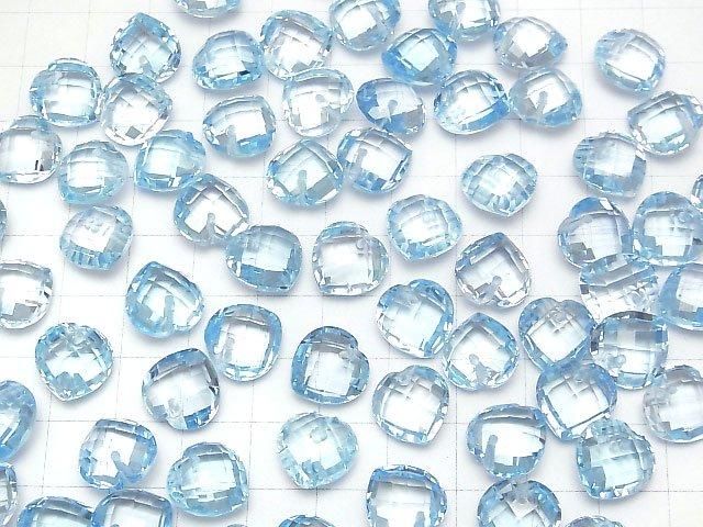 [Video]High Quality Sky Blue Topaz AAA Heart cut 12x12mm 1pc