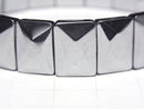 [Video]Terahertz 2-Hole Faceted Rectangle 14x10x5mm 1strand (Bangle Bracelet)