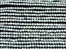 [Video]High Quality! Larimar Pectolite AA Faceted Round 4mm half or 1strand beads (aprx.15inch/36cm)